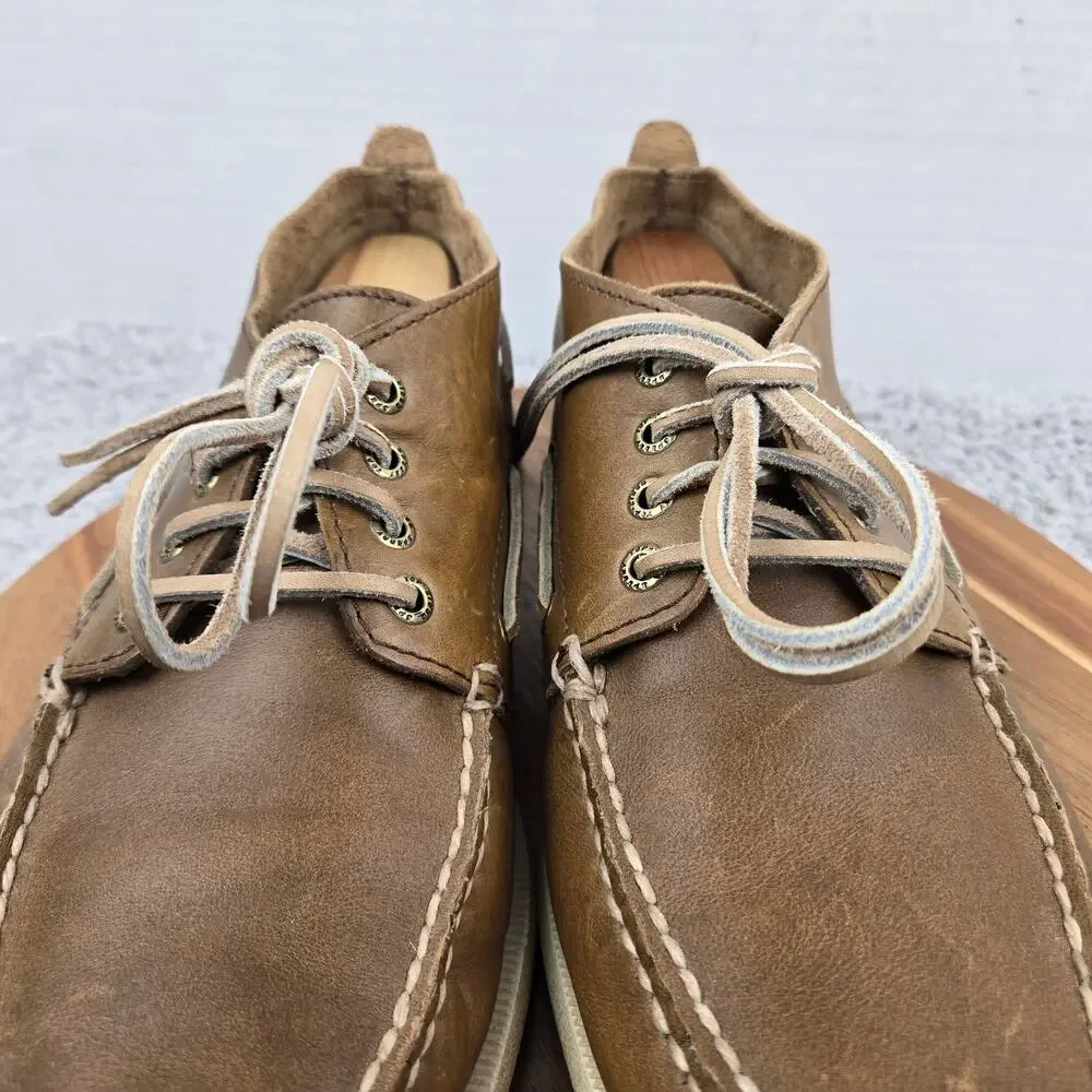 Sperry Top Sider Men 12M Authentic Original Brown Leather Chukka Boot Boat Shoe
